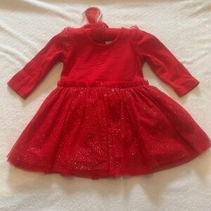 Red Sparkle Kids Dress